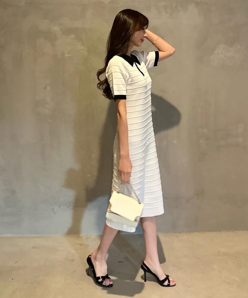 「KOBE LETTUCE」 ニットワンピース M ブルー レディース_画像3