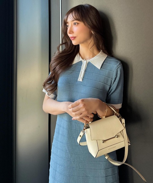 「KOBE LETTUCE」 ニットワンピース M ブルー レディース_画像7