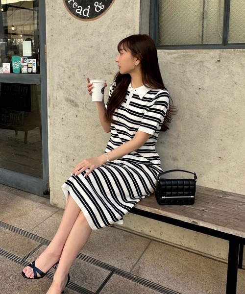 「KOBE LETTUCE」 ニットワンピース M ブルー レディース_画像9