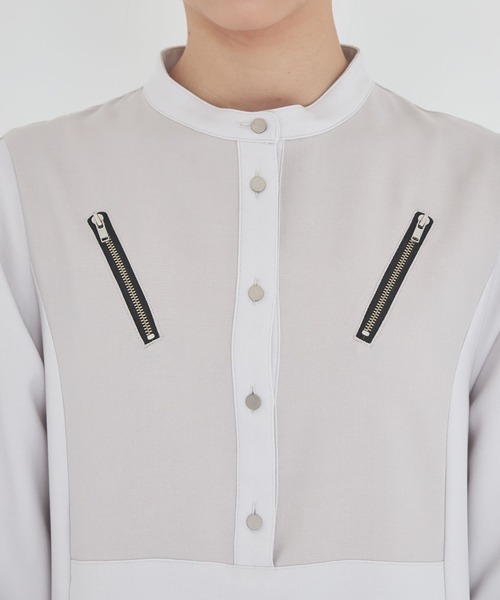 「A + TOKYO」 長袖ワンピース 1 アイボリー レディース_画像6