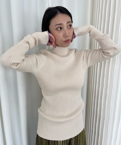 「SANSeLF」 長袖ニット FREE ブラック レディース_画像6