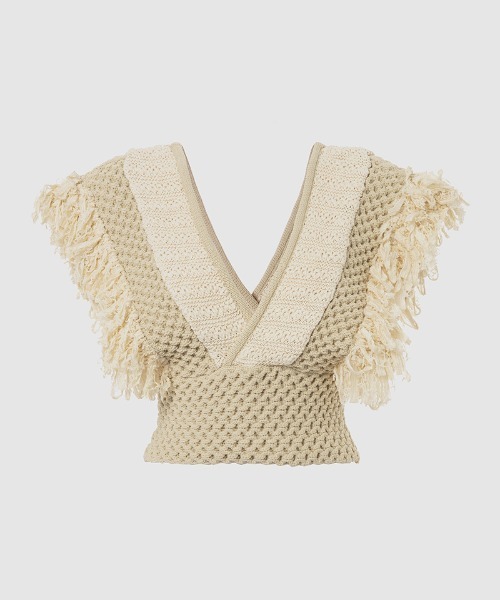 「leinwande」 ノースリーブニット ONE SIZE ホワイト レディース_画像2