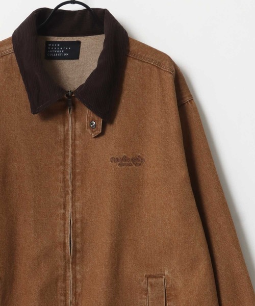 「Mark Gonzales」 デニムジャケット X-LARGE ブラウン メンズ_画像3