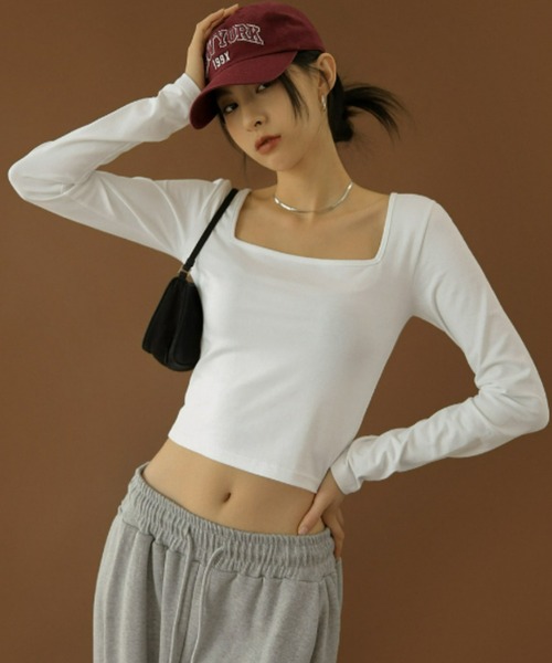 「BLACKUP」 長袖カットソー FREE ブラック レディース_画像7