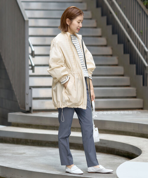 「IENA」 ナイロンブルゾン 38 カーキ レディースの画像