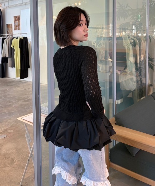 「HONEY MI HONEY」 ニットカーディガン FREE グレー レディース_画像7
