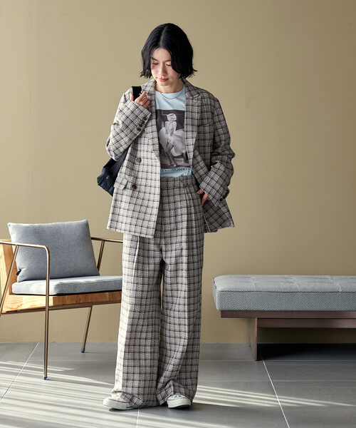 MaxMara チェック柄グレー ハーフパンツ 38 未使用 FREAK'S STORE（フリークスストア） スラックス パンツ 入園式 卒園式