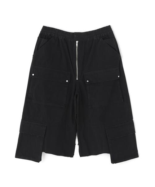 美品Danke Schön 黒 ショートカーゴパンツ 30 DANKE SCHON（ダンケシェーン） ハーフパンツ ワイドパンツ カーゴ