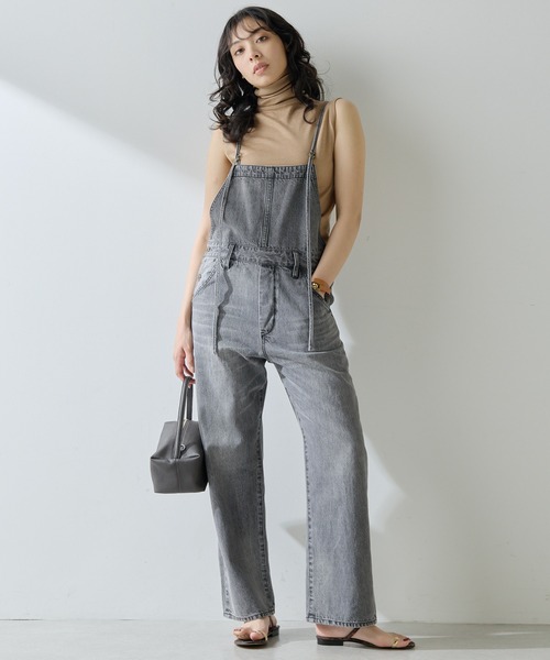 サロペット・オーバーオール・オールインワン Whim Gazette DENIM ALL IN ONE FREE Whim Gazette（ウィム ガゼット） オーバーオール FREE グレー