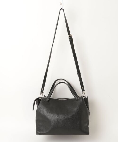 GIANNI CHIARINI ブラックレザーバッグ　2WAY GIANNI CHIARINI（ジャンニ キアリーニ） 2WAYバッグ - ブラック