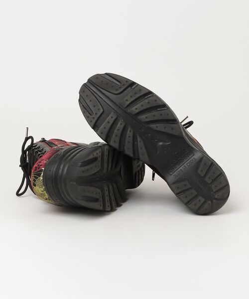 「YOSUKE」 ローカットスニーカー 24.5 ブラック×レッド レディース_画像3