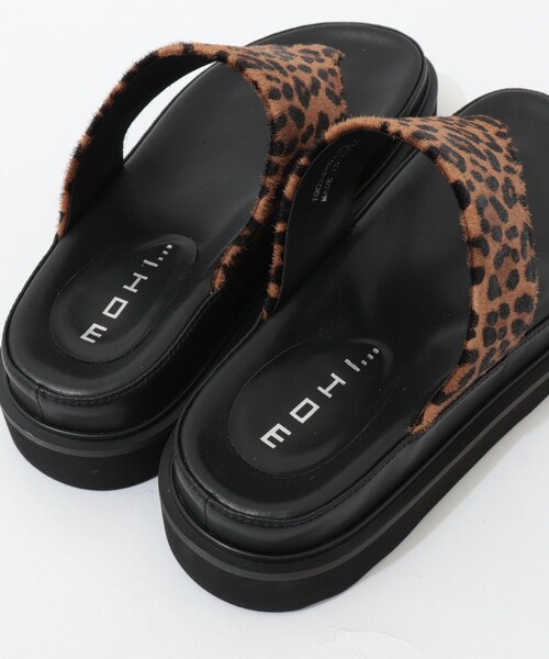 MOHI（モヒ） 厚底 サンダル 「MOHI/ モヒ」レオパード厚底トング