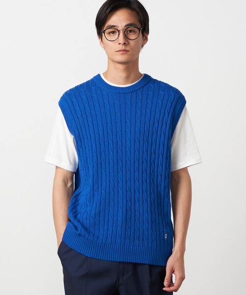 COMME CA ISM（コムサイズム） セーター ニット ケーブルニットベスト