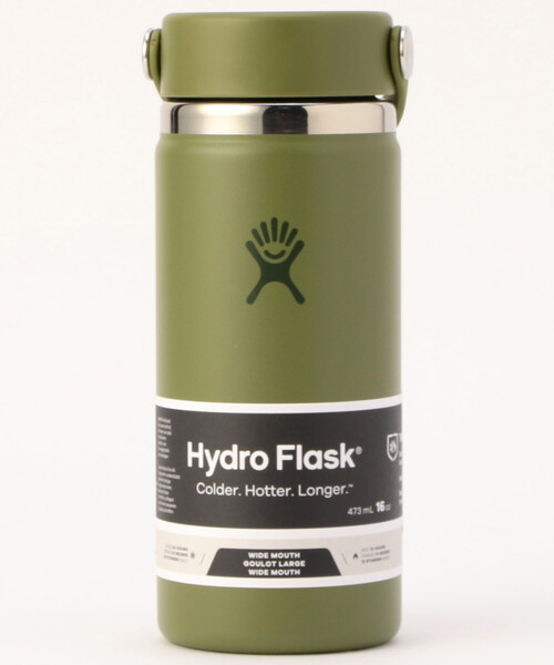 familiar ハイドロフラスク　ボトル(16oz)　グリーン HYDRO FLASK（ハイドロフラスク） 水筒 16OZ WIDE MOUTH : ZOZOTOWN