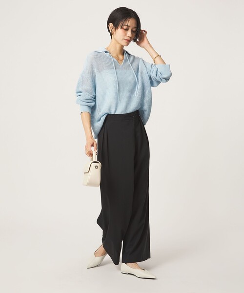 ワイドパンツ パンツ ラップ ワイド パンツ レディースの画像