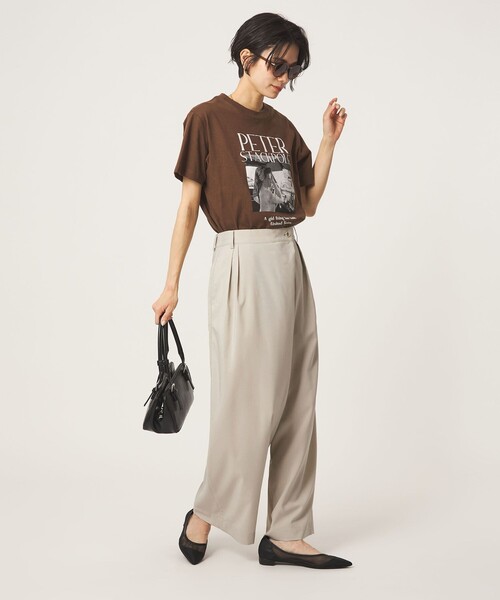 ワイドパンツ パンツ ラップ ワイド パンツ レディースの画像