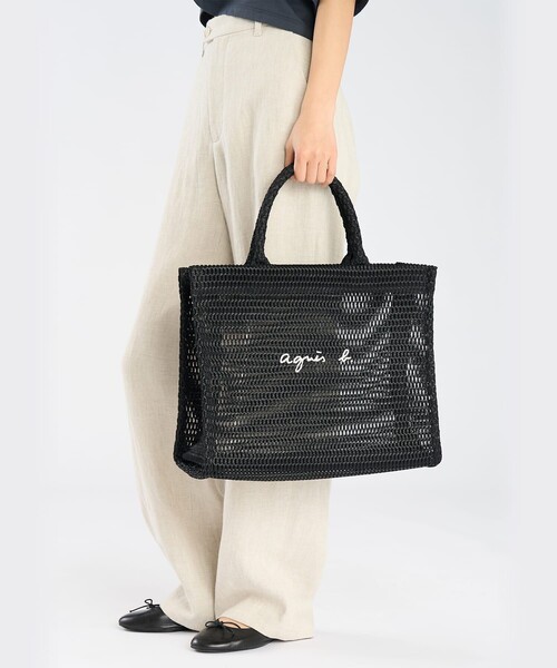 agnes b.（アニエスベー） トートバッグ ナイロン メッシュ ラージ