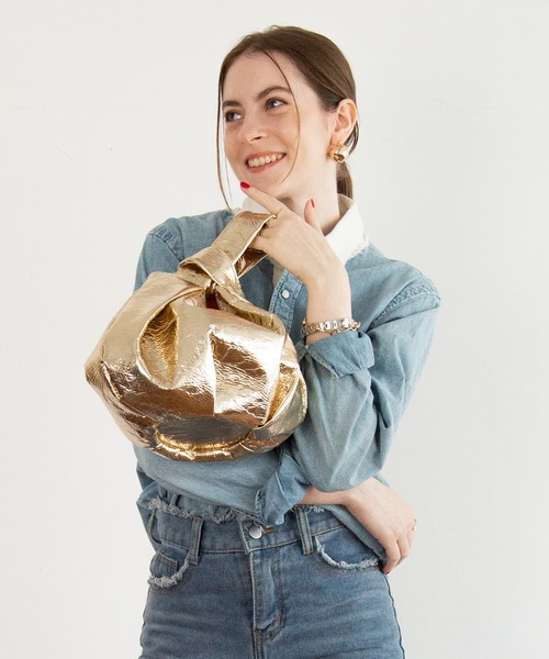 「styiro」 ハンドバッグ FREE シルバー レディース_画像9