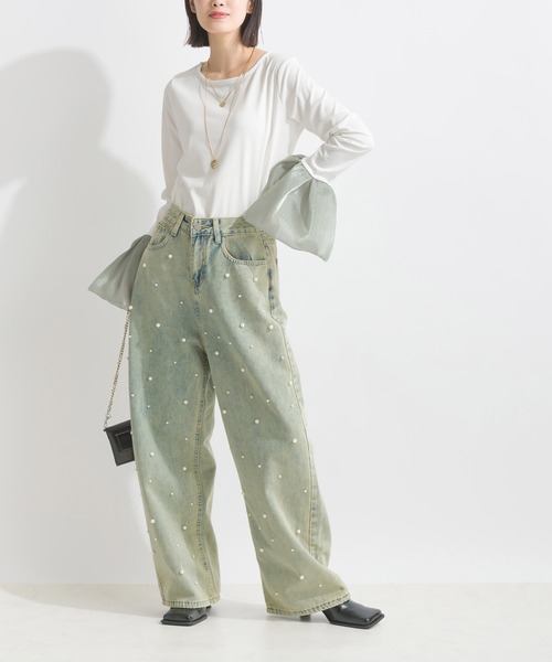「PICCIN」 長袖カットソー M ブラック レディース_画像9