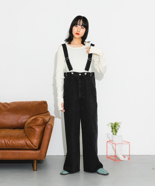 「KBF」 デニムパンツ 36 ネイビー レディース_画像2