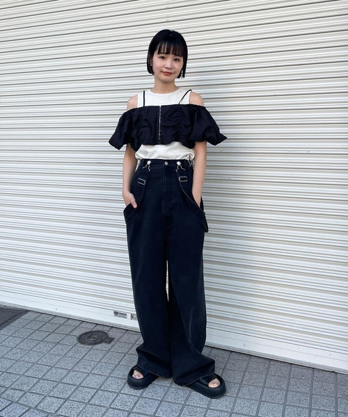 「KBF」 デニムパンツ 36 ネイビー レディース_画像5