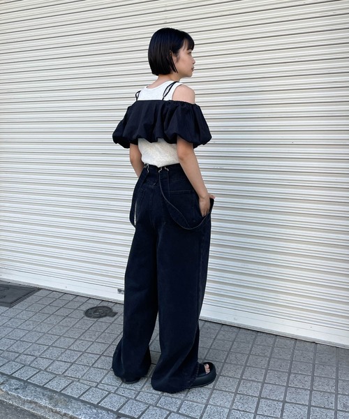 「KBF」 デニムパンツ 36 ネイビー レディース_画像6