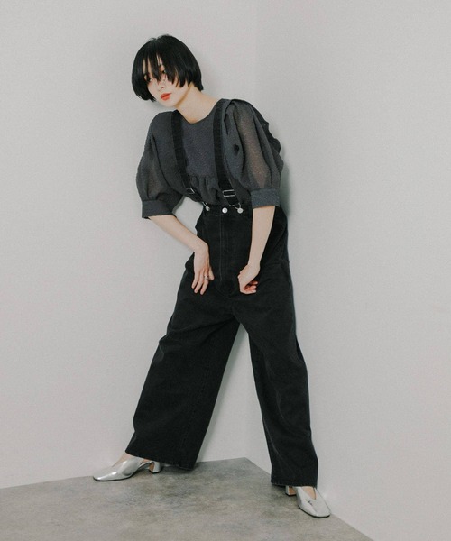 「KBF」 デニムパンツ 36 ネイビー レディース_画像9