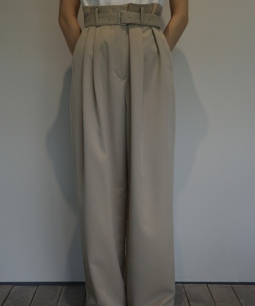 CLANE（クラネ） パンツ CLANE WAIST BELT DAD PANTS レディース