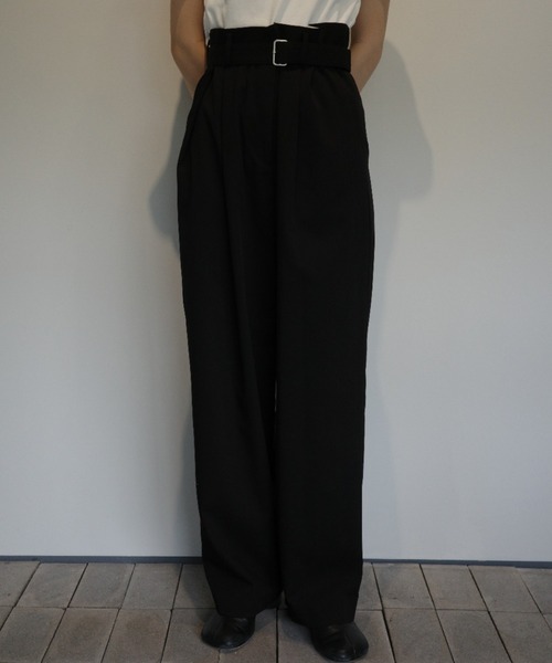 CLANE（クラネ） パンツ CLANE WAIST BELT DAD PANTS レディース