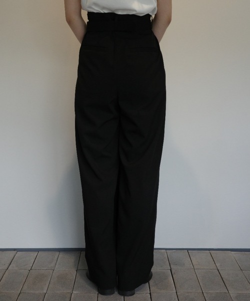 CLANE（クラネ） パンツ CLANE WAIST BELT DAD PANTS レディース