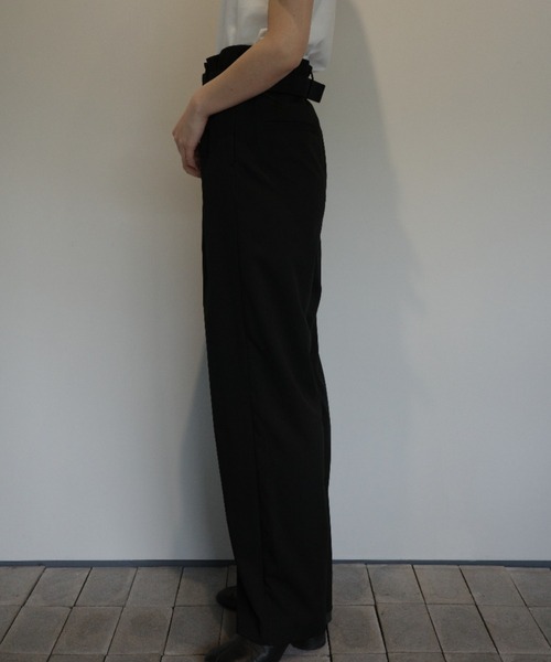 CLANE（クラネ） パンツ CLANE WAIST BELT DAD PANTS レディース