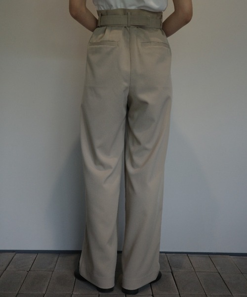 CLANE（クラネ） パンツ CLANE WAIST BELT DAD PANTS レディース
