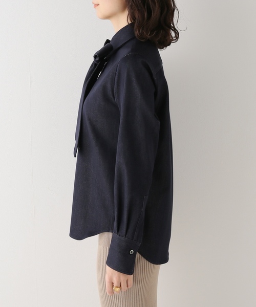 NOBLE（ノーブル） 長袖シャツ - ネイビー レディース : ZOZOTOWN 
