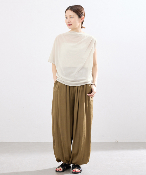 tシャツ HAKUJI/ハクジ crepe jersey asym T Tシャツ H232617 レディースの画像