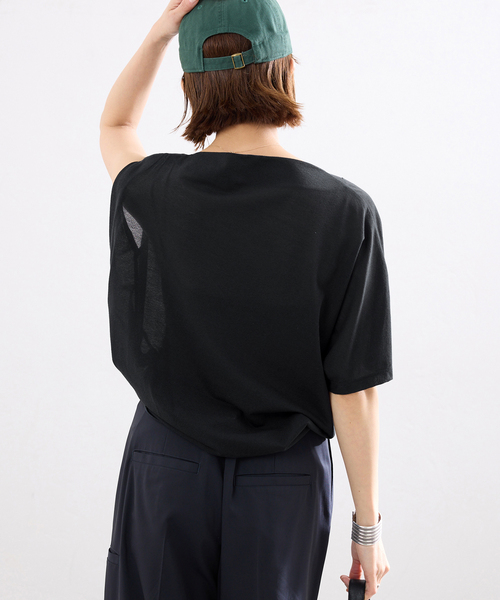 tシャツ HAKUJI/ハクジ crepe jersey asym T Tシャツ H232617 レディースの画像