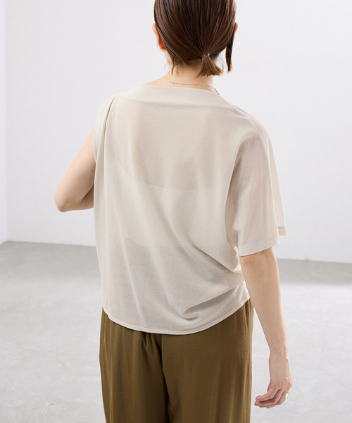 tシャツ HAKUJI/ハクジ crepe jersey asym T Tシャツ H232617 レディースの画像