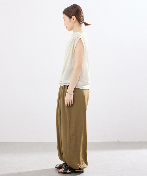 tシャツ HAKUJI/ハクジ crepe jersey asym T Tシャツ H232617 レディースの画像