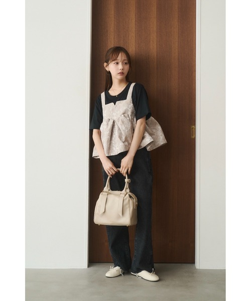nunela ハンドバッグ リボンベルト2WAYボストンバッグ「No.13