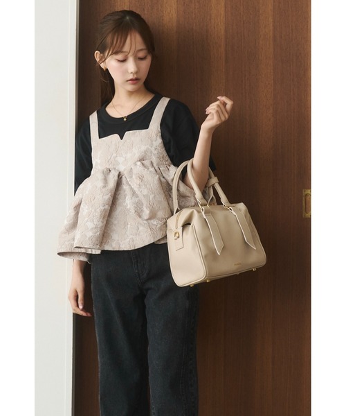 nunela ハンドバッグ リボンベルト2WAYボストンバッグ「No.13