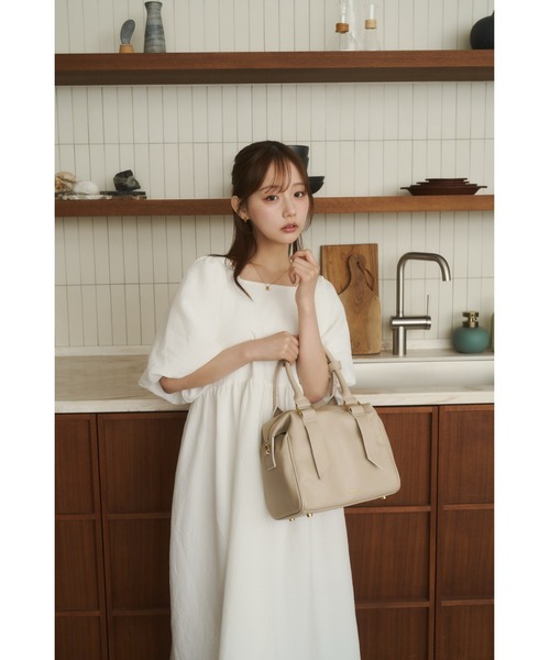 nunela ハンドバッグ リボンベルト2WAYボストンバッグ「No.13