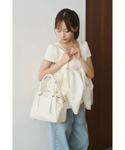 nunela ハンドバッグ リボンベルト2WAYボストンバッグ「No.13