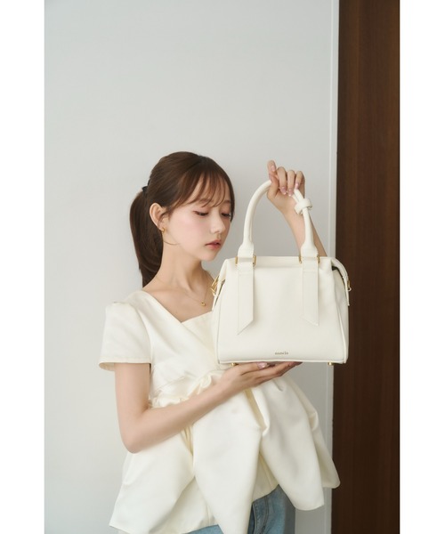 nunela ハンドバッグ リボンベルト2WAYボストンバッグ「No.13