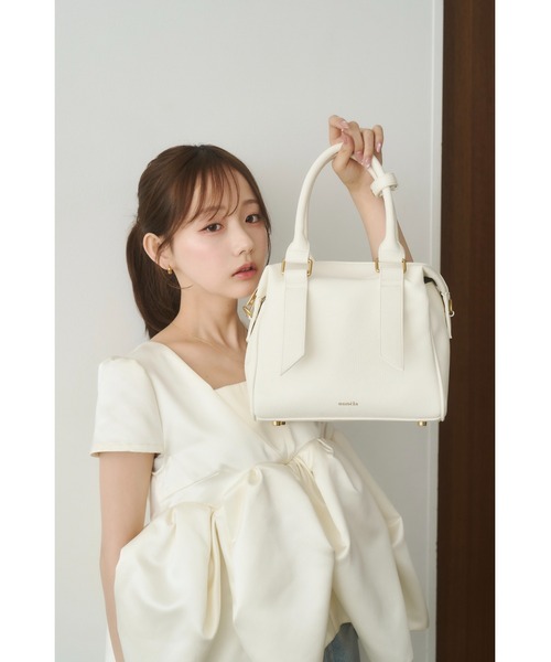 nunela ハンドバッグ リボンベルト2WAYボストンバッグ「No.13