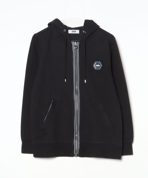BALR.（ボーラー） ワンポイントジップアップパーカー S ブラック