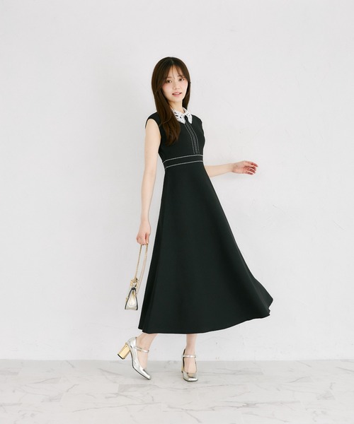 tocco closet（トッコ クローゼット） ワンピース 2WAYレース襟
