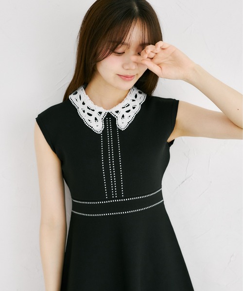 tocco closet（トッコ クローゼット） ワンピース 2WAYレース襟
