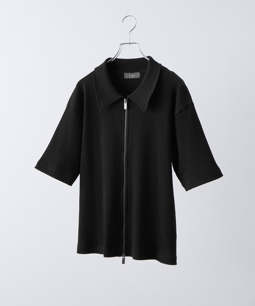 CLEL（クレイル） tシャツ 「CLEL」Giza Cotton Zip Rib T-Shirt