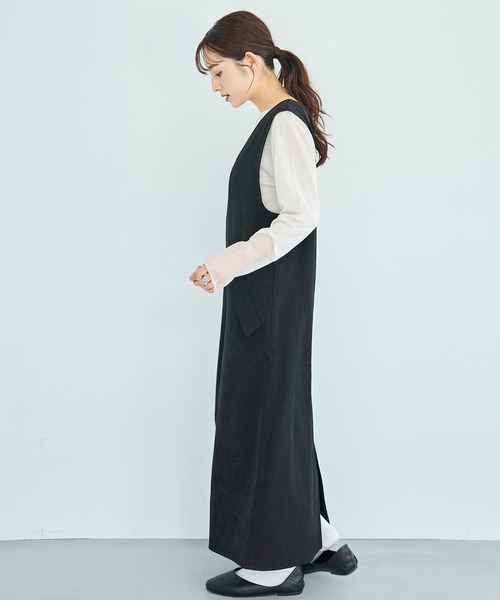 「mil」 サロペットスカート S ダークベージュ レディース_画像4
