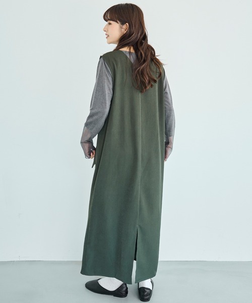 「mil」 サロペットスカート S ダークベージュ レディース_画像9