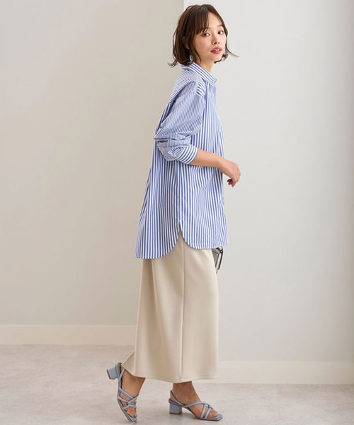 「BELLUNA」 長袖シャツ MEDIUM コーラル レディース_画像4